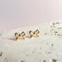 Mini Bow Micro Stud Earrings, thumbnail 2 of 4