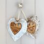 18th Porcelain Anniversary Heart With Oak Heart Message, thumbnail 1 of 7