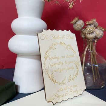 Personalised Wooden Condolence Keepsake Plaque, 6 of 12