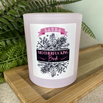 Personalised Neon Motherfucking Bride Candle, 4 of 11