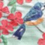 Cherry Blossom And Bluetit Embroidery Pattern Design, thumbnail 4 of 12