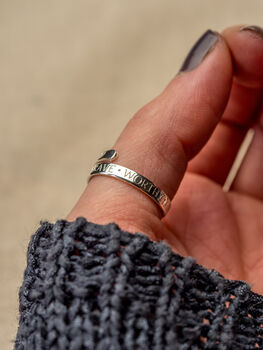Affirmations Sterling Silver Ring I Am Strong, 2 of 9