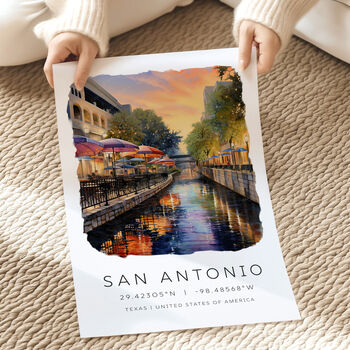 City Landmark Poster For San Antonio Texas, 4 of 7