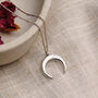 Crescent Moon Goddess Necklace In Silver Or Gold, thumbnail 4 of 6