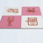Seafood Inspired Ceramic Coasters, thumbnail 2 of 4