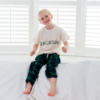 Personalised Daddy, Mummy, Child Matching Name Pyjamas, 8 of 12
