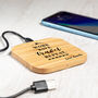 Personalised Work Save Travel Repeat Wireless Charger, thumbnail 1 of 6