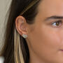 Sterling Silver Hammered Heart Stud Earrings, thumbnail 1 of 3
