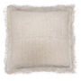 Boho Linen Cushion With Fringe 45x45cm, thumbnail 1 of 4