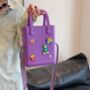 Croc Style Crossbody Bag, Bag Charms, Six Colours, thumbnail 4 of 12