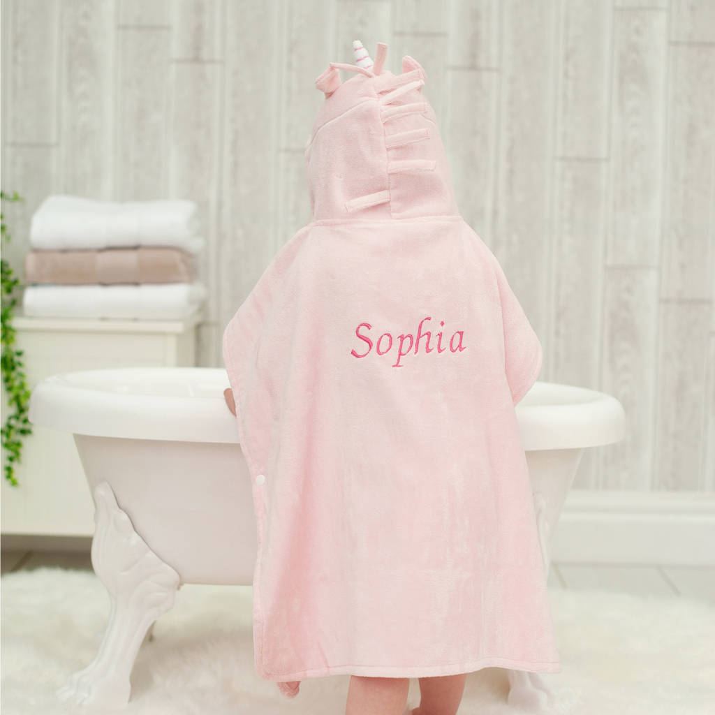 personalised children's poncho towels