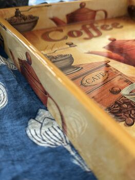 Wooden Serving Tray, Printed Square, 4 of 7