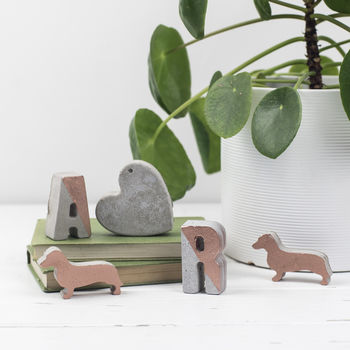 Concrete Letter And Dog Set, 4 of 6