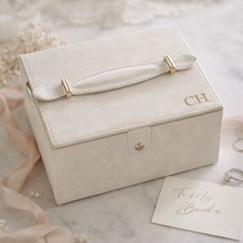 Personalised Two Tiered Large Jewellery Box With Drawer Gift For Her, 2 of 12