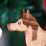 Persoanlised Husky Wooden Dog Christmas Decoration, thumbnail 5 of 10