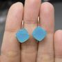 Blue Chalcedony Sterling Silver Earrings, thumbnail 3 of 5