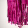 Vivid Pink Personalised Warm Tassel Scarf, thumbnail 5 of 11