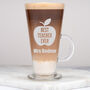 Personalised Best Teacher Ever Coffee Latte Glass, thumbnail 3 of 3