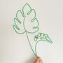 Monstera Leaf Wire Wall Art, thumbnail 3 of 5