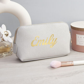 Personalised Vegan Leather Makeup Bag, 7 of 12