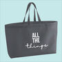 All The Things Premium Canvas Oversized Tote Bag, thumbnail 7 of 10