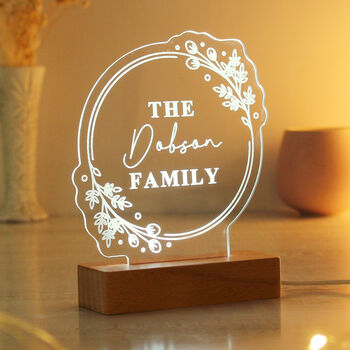 Personalised Floral LED Night Light, 6 of 12