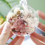Couples Floral Glass Bauble Hanging Decoration, thumbnail 12 of 12