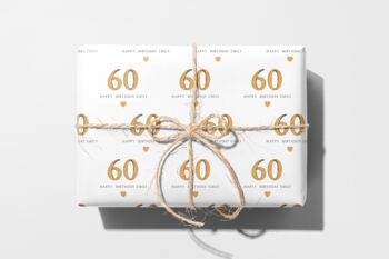 Personalised 60th Birthday Wrapping Paper, 2 of 3