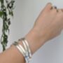 Personalised Sterling Silver Hammered Cuff Bracelet, thumbnail 6 of 7