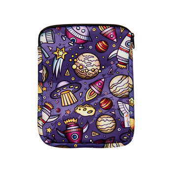 Space Themed Snugbook Water Resistant Book Pouch Purple, 2 of 6