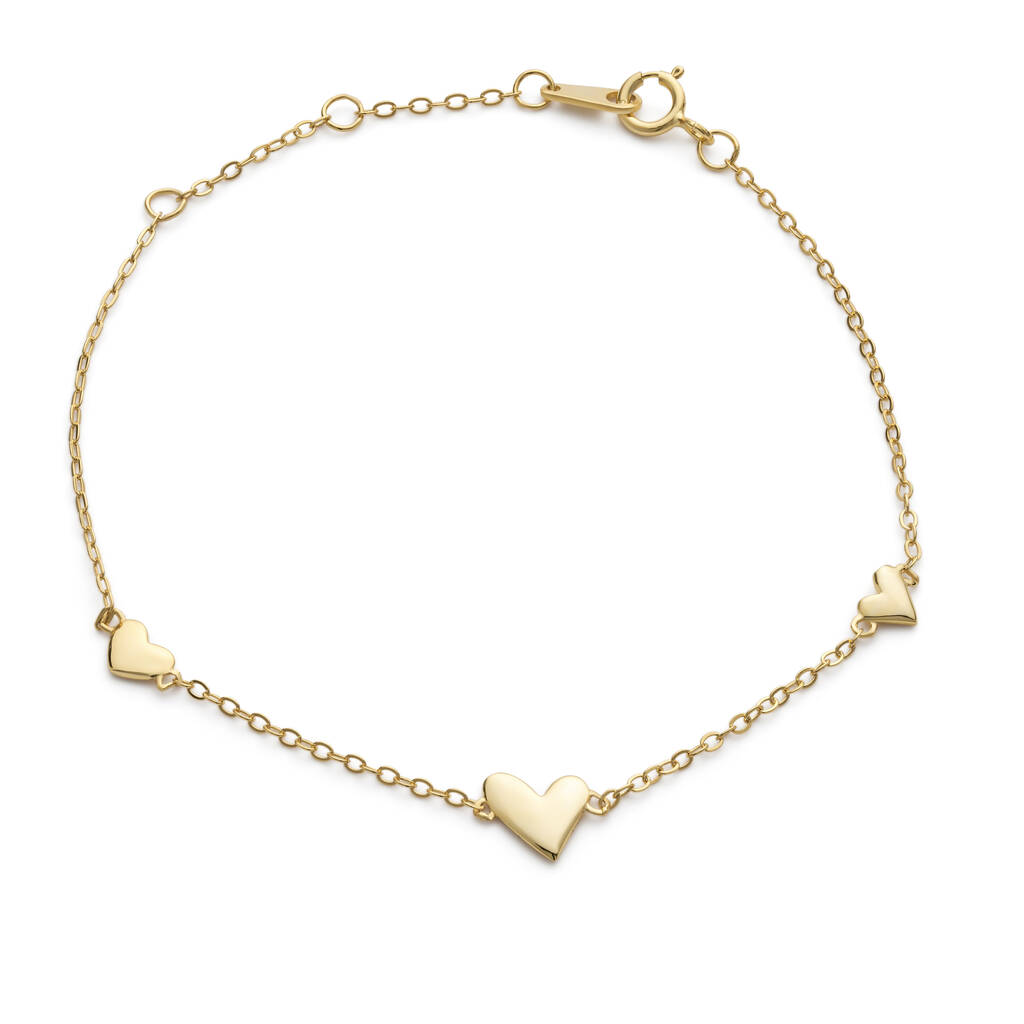 Gold Plated Dainty Tiny Heart Bracelet By Elk & Bloom