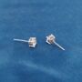 6 Mm Classic Round Solitaire Cz Stud Earrings, thumbnail 4 of 7