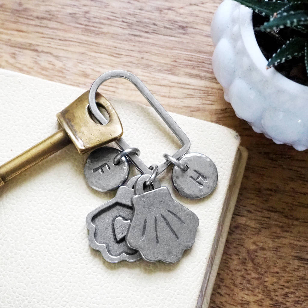 Image of Hidden Heart Shell Keyring