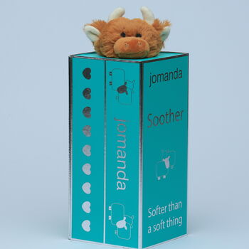 Christmas Highland Cow Baby Toy Soother, Boxed, 4 of 5