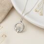 Personalised Sterling Silver Claddagh Pendant Necklace, thumbnail 3 of 9