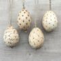 Hanging Wooden Egg Set Of Four, thumbnail 1 of 9