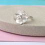Sterling Silver Buttercup Flower Ring, thumbnail 8 of 12