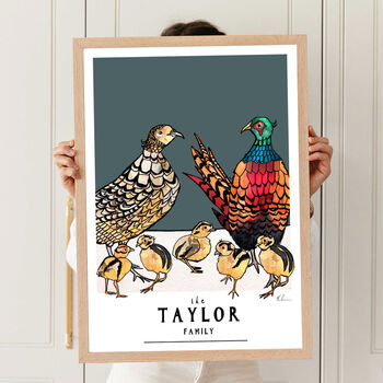Personalised Family Of Pheasants, 2 of 4