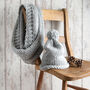 Pom Pom Hat And Scarf Knitting Kit Beginner Basics, thumbnail 1 of 6