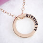 Personalised Rose Gold Circle Necklace Solid Gold, thumbnail 2 of 4