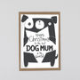 Best Dog Mum In The World Christmas Card, thumbnail 1 of 2