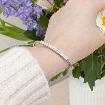 Personalised Silver Plated Identity Rope Bracelet, 2 of 5