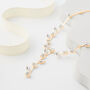 Leaf Shaped Swarovski Crystal Y Necklace, thumbnail 3 of 10