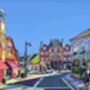 Wimbledon Village, South West London Illustration Art Print, thumbnail 2 of 3