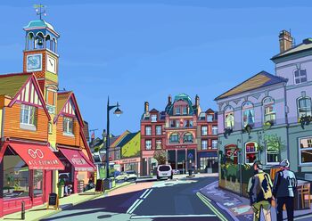 Wimbledon Village, South West London Illustration Art Print, 2 of 3