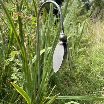 Decorative Plant Stakes Snowdrop And Bluebell Supplied Bare Metal Ready To Rust, 2 of 8