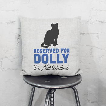 Personalised Reserved For The Cat Cushion Gift For Mum, 2 of 6