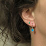 Turquoise December Birthstone Earrings | Gold Or Silver, thumbnail 6 of 11