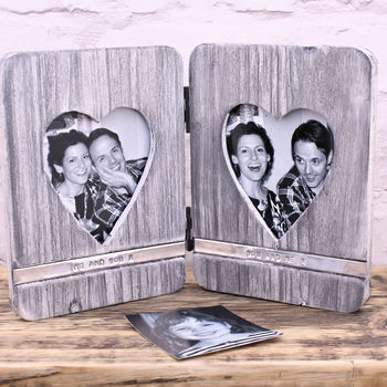 Personalised Wooden Heart Photo Frame, 2 of 5