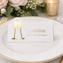 Personalised Wedding, Birthday Or Anniversary Champagne Gold Foiled Place Cards, thumbnail 1 of 6
